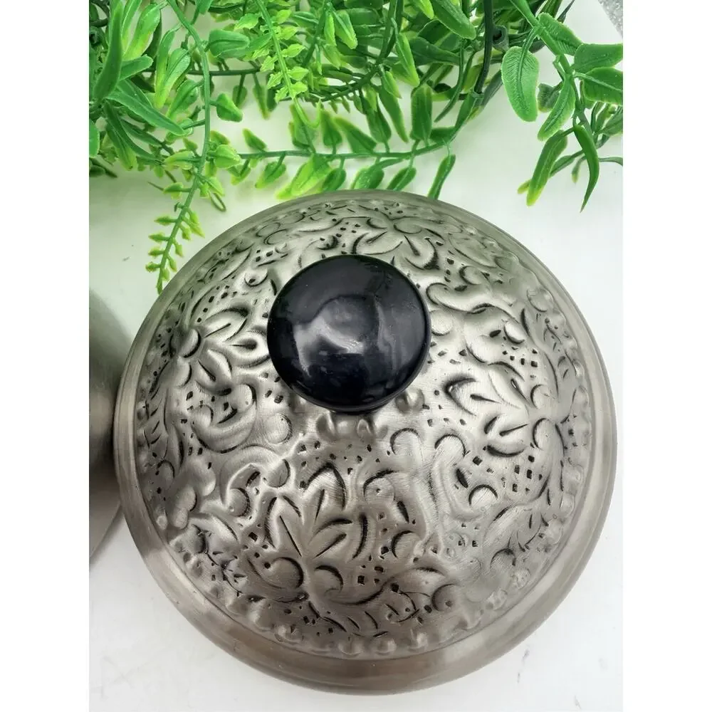 Kitchen Canister Silver Color Made in India 9.5